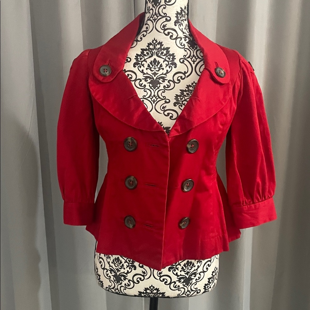 Floreat Scarlet Double-Breasted Blazer